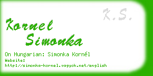 kornel simonka business card